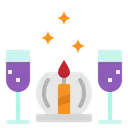 Free Candle Dinner Drink Icon