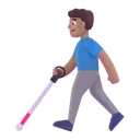 Free With White Cane Icon