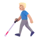 Free With White Cane Icon