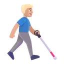 Free With White Cane Icon