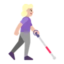 Free With White Cane Icon
