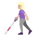 Free With White Cane Icon