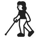 Free With White Cane Icon