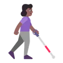 Free With White Cane Icon