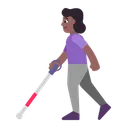 Free With White Cane Icon