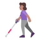 Free With White Cane Icon