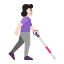 Free With White Cane Icon