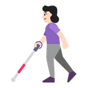 Free With White Cane Icon