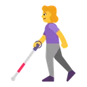 Free With White Cane Icon