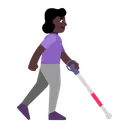 Free With White Cane Icon
