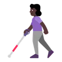 Free With White Cane Icon