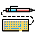 Free Caneta Lapis Teclado Ícone