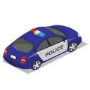 Free Car Police Back Icon