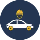 Free Car Mechanic Person Autonomous Car Icon