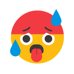 Free Cara quente Emoji Ícone