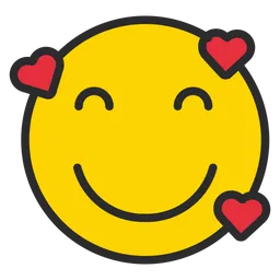 Free Cara sonriente con corazones Emoji Icono