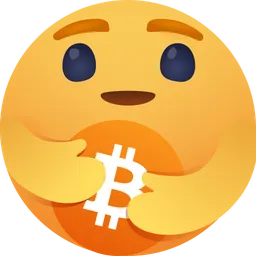 Free Care emoji for bitcoin Logo Icon