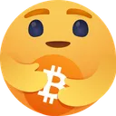 Free Bitcoin Hug Care Icon