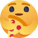 Free Care emoji with pizza Icon