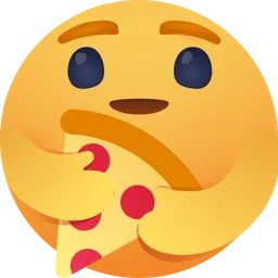 Free Care emoji with pizza Logo Icon