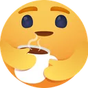 Free Care emoji with tea Icon