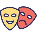 Free Carnival Comedy Face Masks Icon