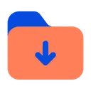 Free Descargar Carpeta Descargar Guardar Icono