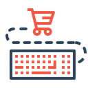 Free Cart Keyboard Ecommerce Icon