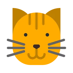 Flat Cat Icon 