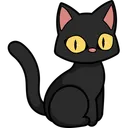 Free Cat Black Cute Icon
