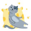 Free Cat Lying On A Pillow Cat Pet Icon