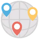 Free Cdn Content Delivery Network Global Location Icon