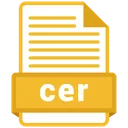 Free Cer Formato Archivo Icono