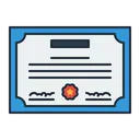 Free Verificado Documento Certificado Ícone