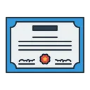 Free Verified Document Certificate Icon