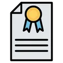 Free Contract Certification Diploma Icon