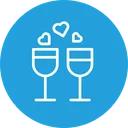 Free Champagne Drink Dinner Icon