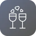 Free Champagne Drink Dinner Icon