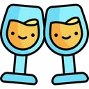 Free Champagne New Year Party Icon