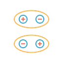 Free Positif Negatif Charge Icône