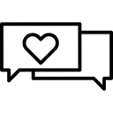 Free Chatblasen Liebeschat Liebessprechblasen Icon