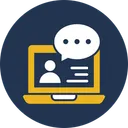 Free Chat Bubble Chatting Consultant Icon