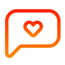 Free Chat Heart Chatting Communication Icon