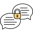 Free Chat Lock Confidential Speech Protected Chat Icon