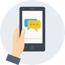 Free Chat Mobile Hand Icon