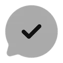 Free Chat Round Check Icon