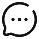 Free Chat round dots  Symbol