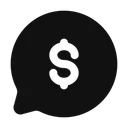 Free Chat Round Money Symbol