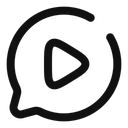 Free Chat round video  Symbol