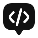 Free Chat Square Code Icon
